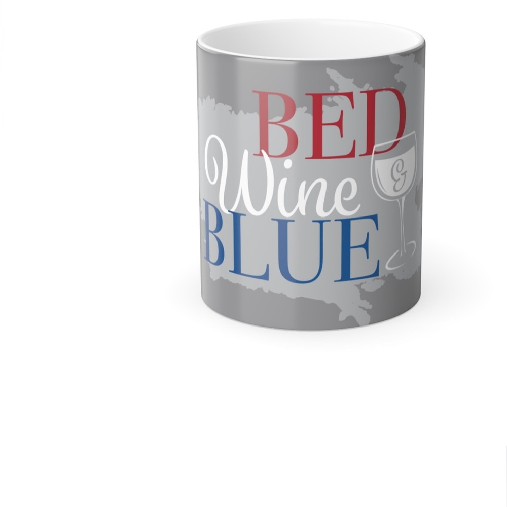 bed whine and blue